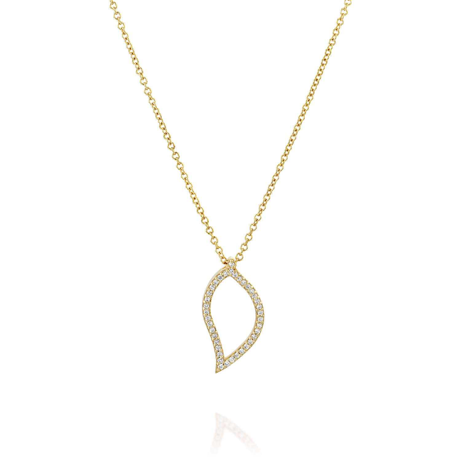 Leaf Glow 0.20 ct Diamond Pendant - Image 1