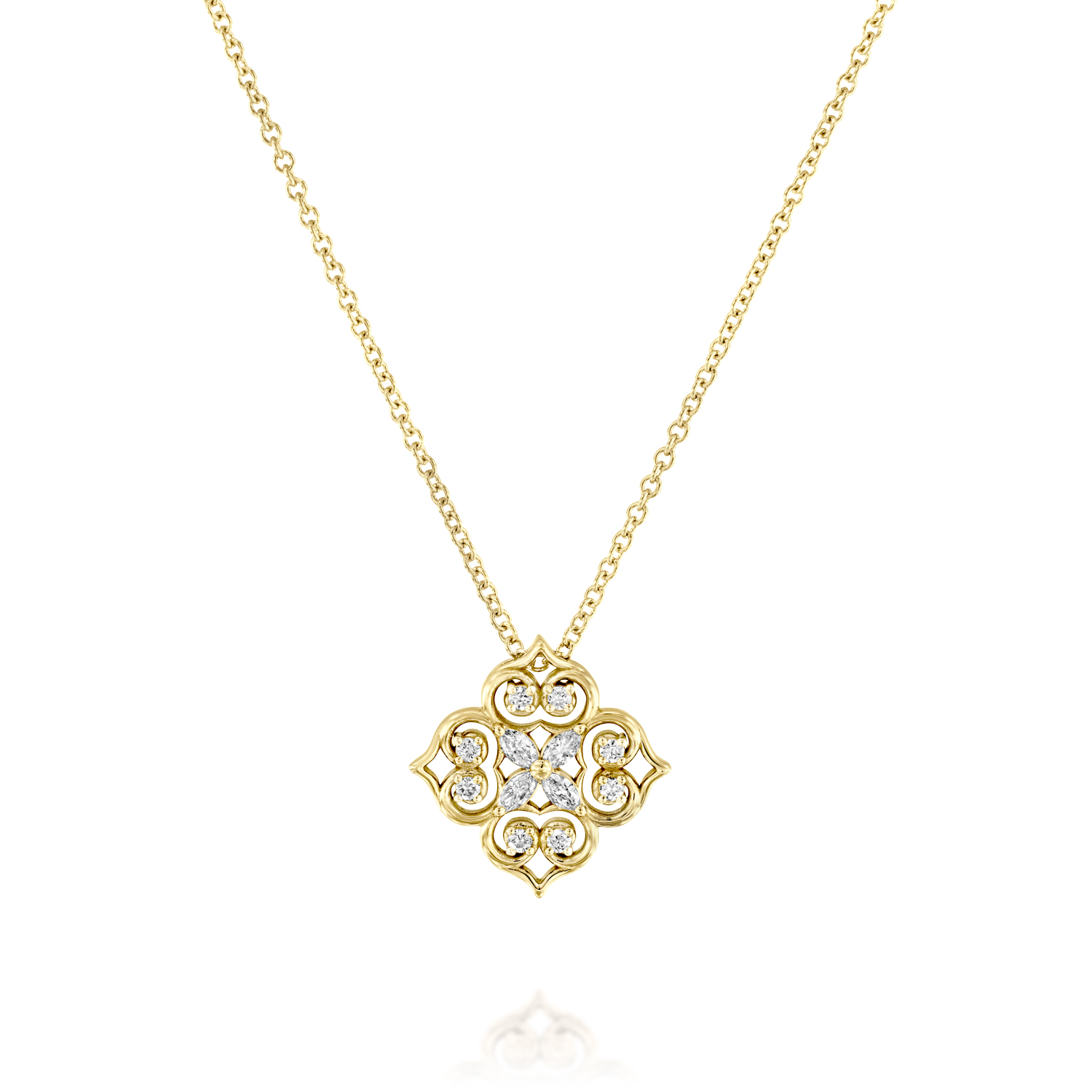 Blossom Crest 0.25 ct Diamond Pendant - Image 1