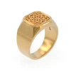 Seed of Life 14K Gold Signet Ring - Thumbnail Image 1