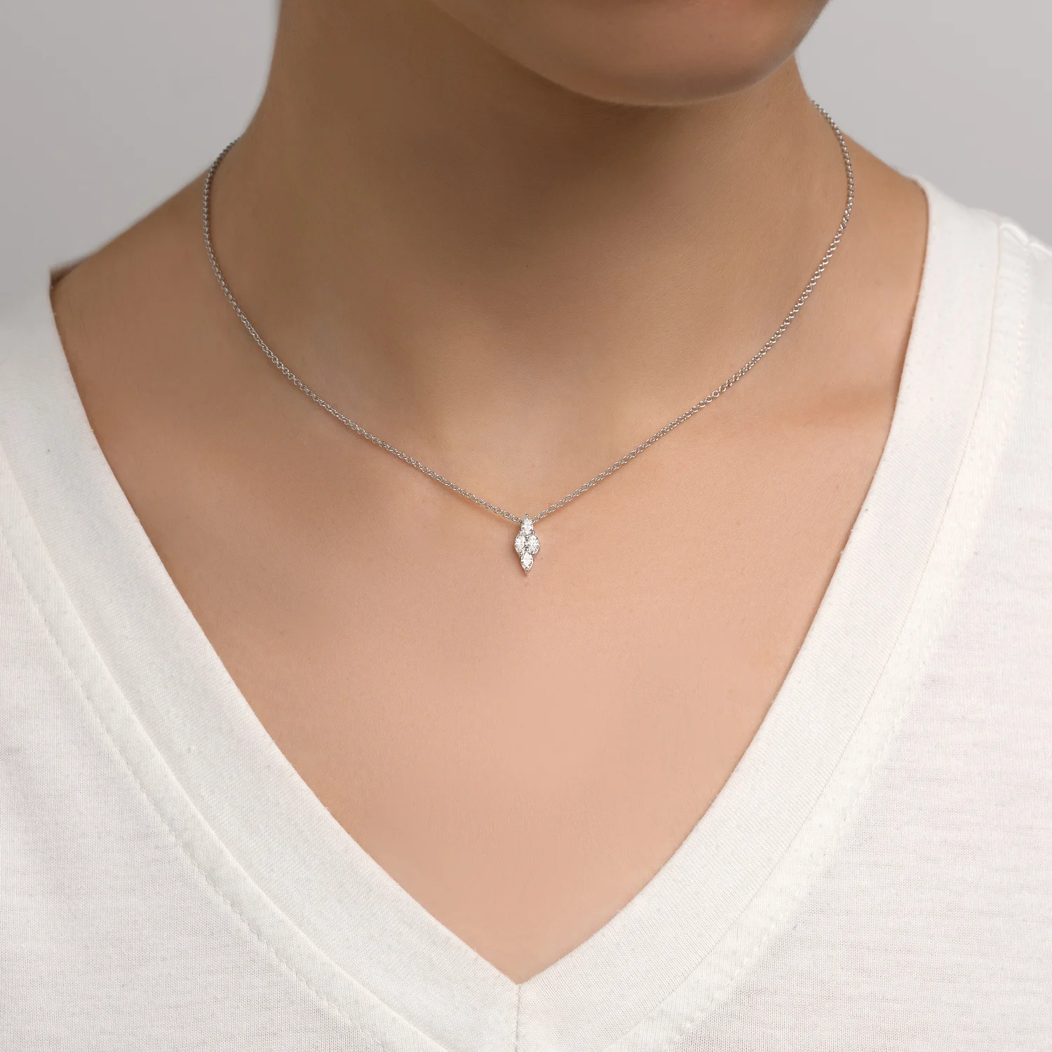 Marquise Glow 0.25 ct Diamond Pendant - Image 3