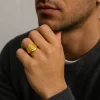 Bold Crest 14K Men’s Signet Ring - Thumbnail Image 6