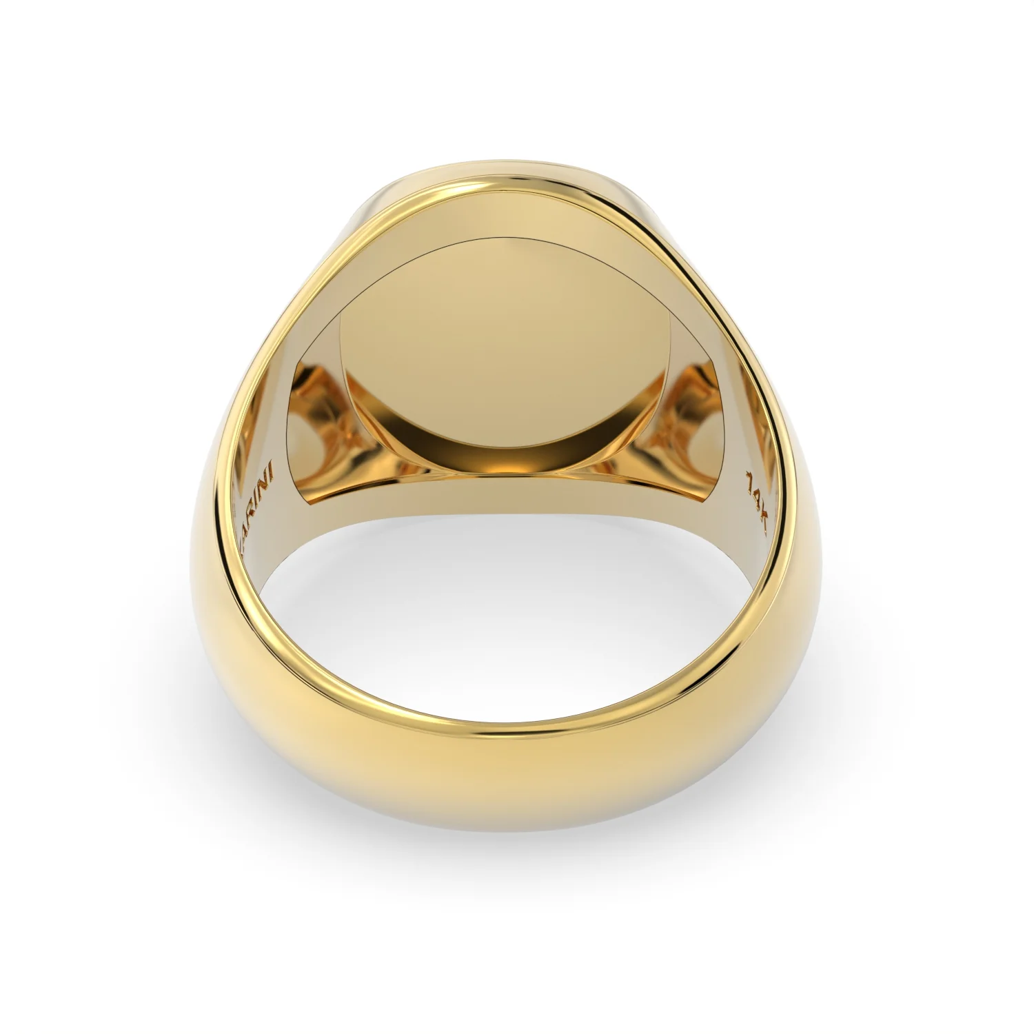Bold Crest 14K Men’s Signet Ring - Image 5