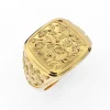 Leaf Relief Men’s Signet Ring-14K Solid Gold - Thumbnail Image 1