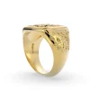 Leaf Relief Men’s Signet Ring-14K Solid Gold - Thumbnail Image 5