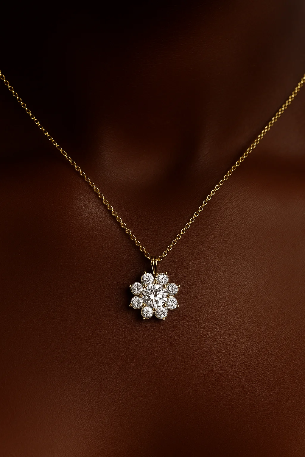 Blossom Halo Diamond Pendant-1.80 ct - Image 4