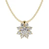 Blossom Halo Diamond Pendant-1.80 ct - Thumbnail Image 1