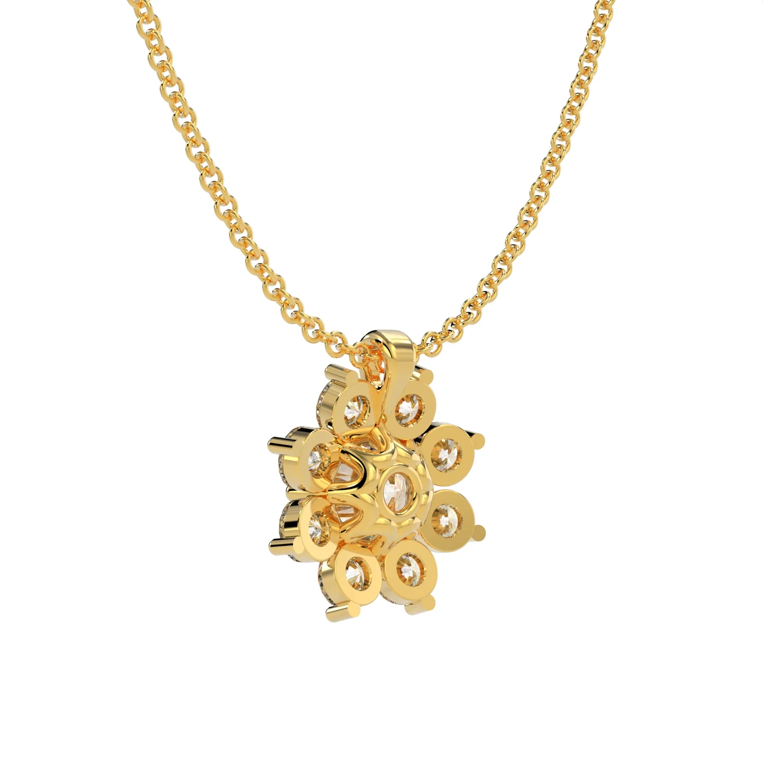 Blossom Halo Diamond Pendant-1.80 ct - Image 3